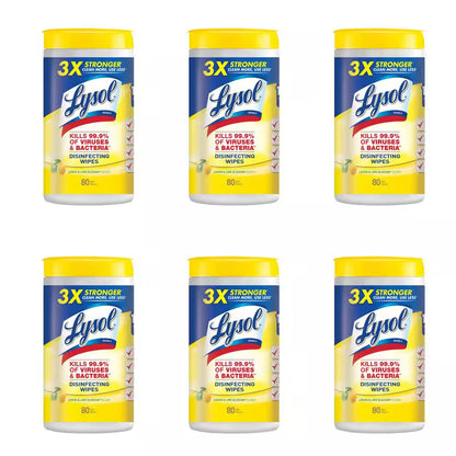 80-Count Lemon and Lime Blossom Disinfecting Wipes (6-Pack)