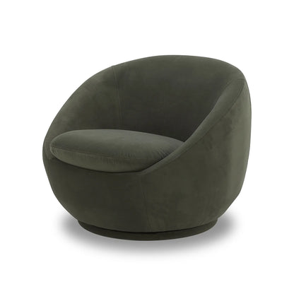 Mira Swivel Chair, Merlot Velvet